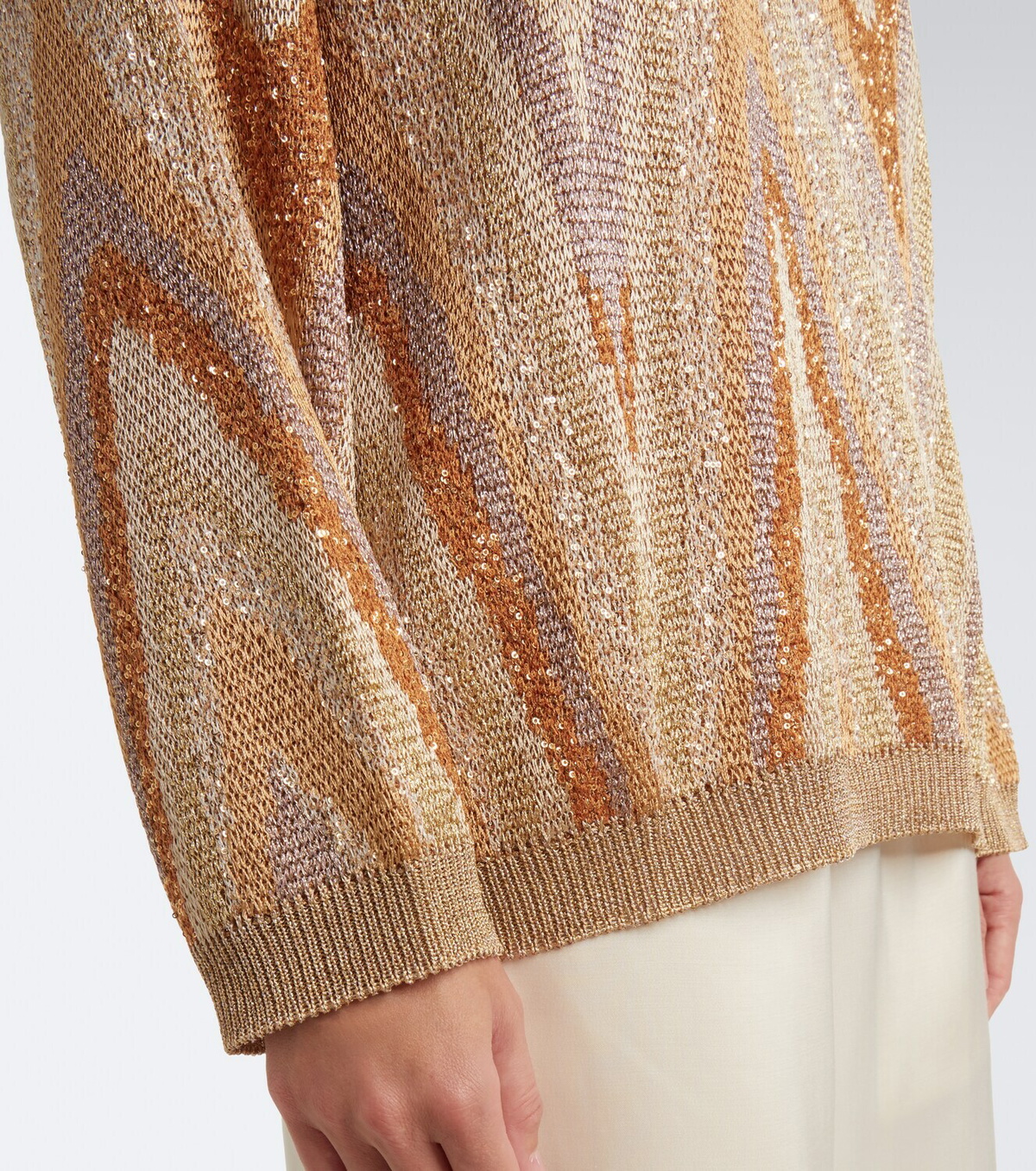 Missoni Zigzag sequined lamé sweater