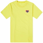 Moncler Men's Heart Logo T-Shirt in Yellow