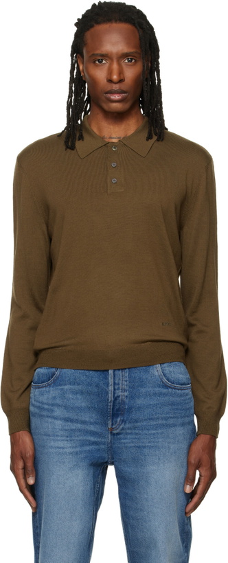 Photo: A.P.C. Khaki Wool Polo
