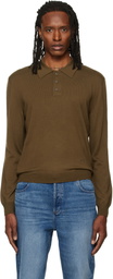 A.P.C. Khaki Wool Polo