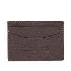 Barbour Men's Grain Leather Card Holder in Dark Brown