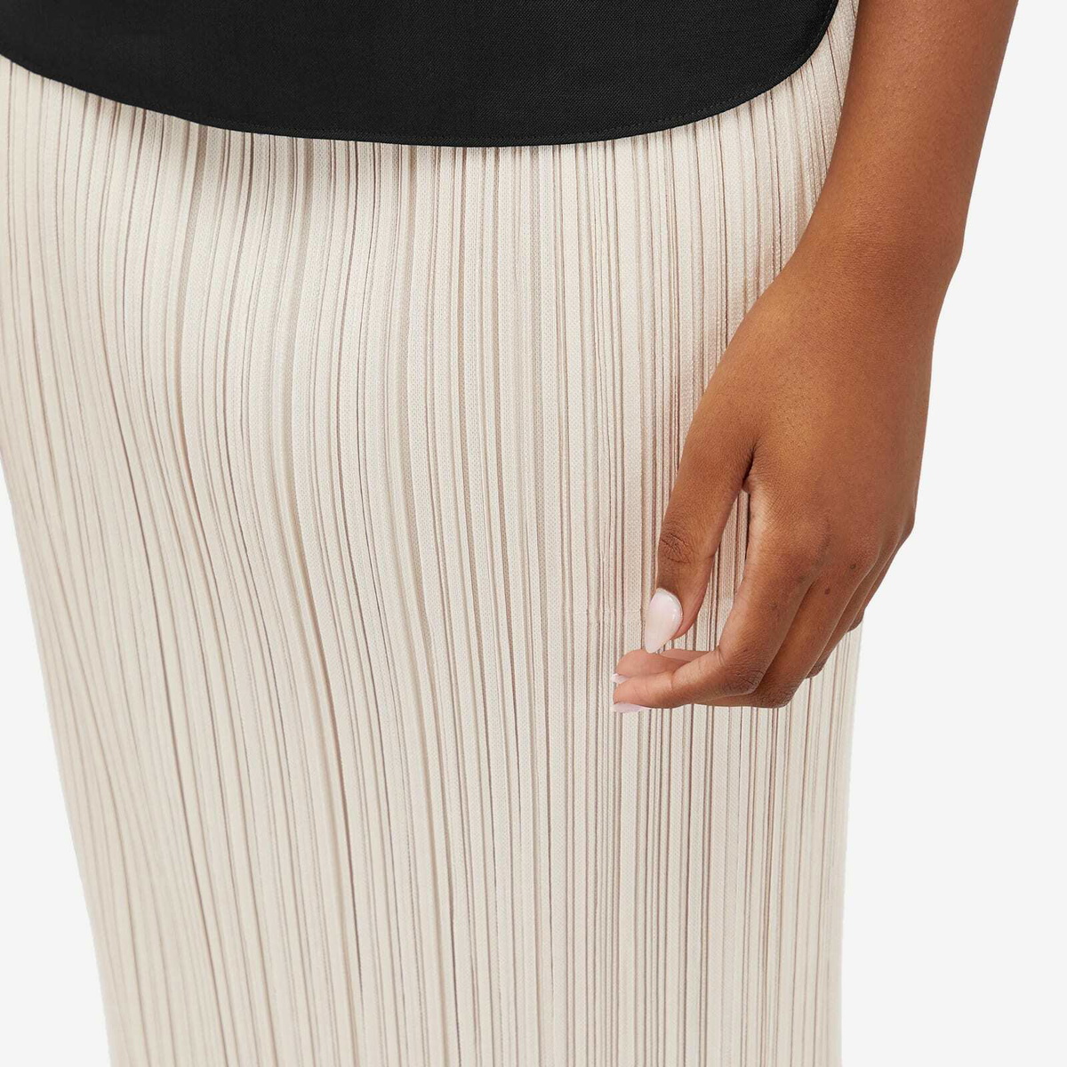 Pleats Please Issey Miyake Women's Skirt in 40-Light Beige