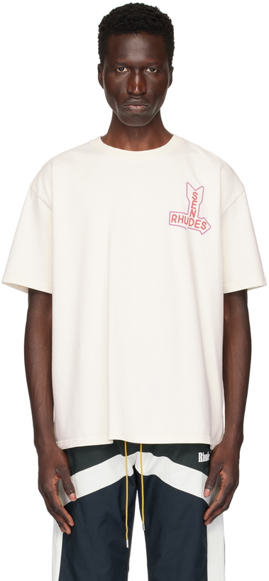 Photo: Rhude SSENSE Exclusive Off-White 'Send Rhudes' T-Shirt