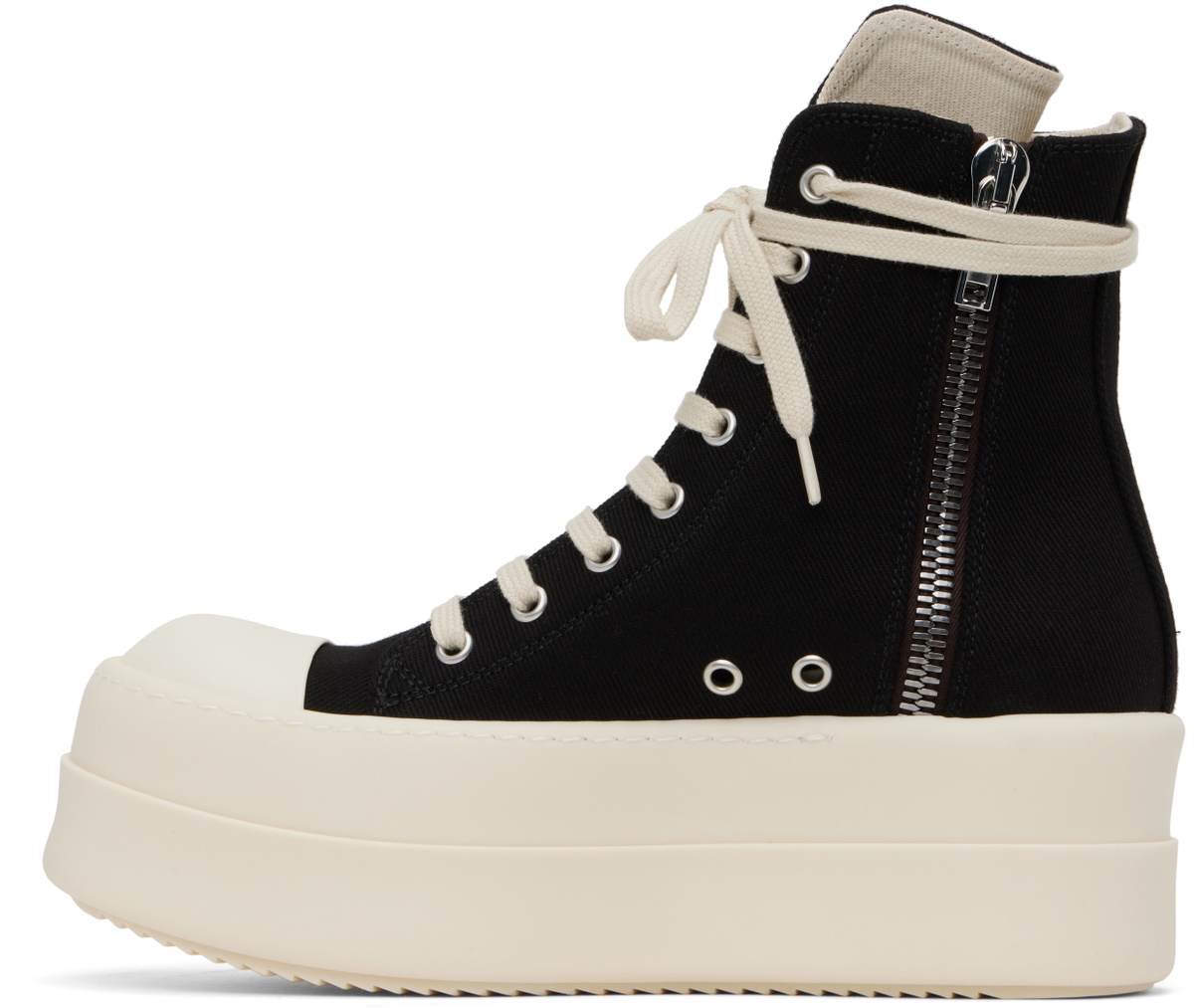 Rick Owens DRKSHDW Black Hollywood Double Bumper Sneakers Rick 