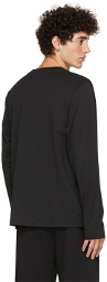 Helmut Lang Black Piped Long Sleeve T-Shirt