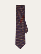 Ferragamo Mens Jacquard tie - Infinite Inspirations in Red