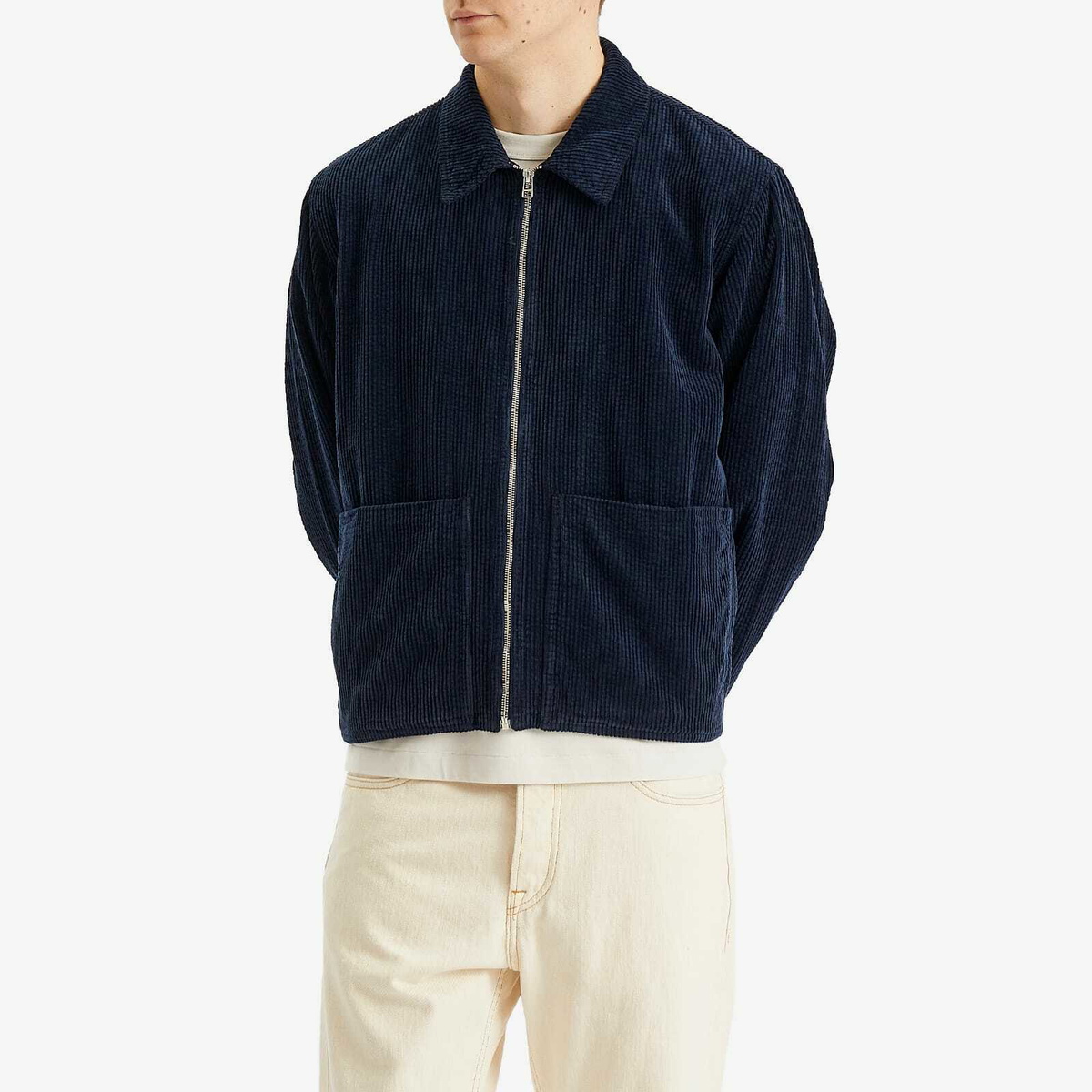 YMC Men's Bay City Corduroy Bomber Jacket in Navy
