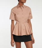 Alaïa Peplum cotton poplin shirt