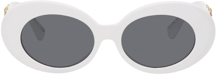 Photo: Versace White Medusa Biggie Oval Sunglasses