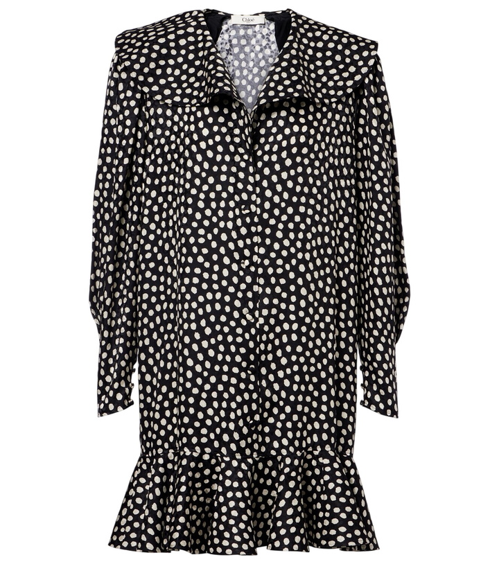 Photo: Chloé Polka-dot silk jacquard minidress