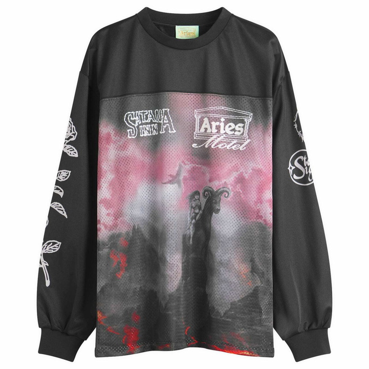 Photo: Aries Men's Ramscape Airtex LS T-Shirt in Multi
