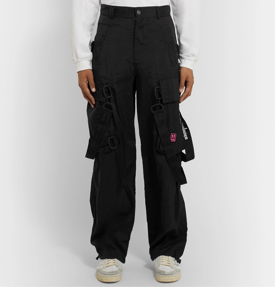 Off-White Wide Leg Logo Detailed Ripstop Cargo Trousers, $623