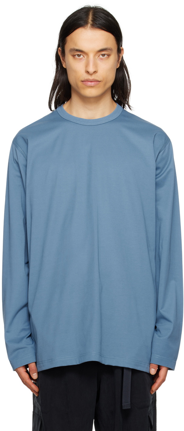 【新品未使用品】Y-3 ロングスリーブtシャツ Blue IB4775 Y-3 Blue Loose Long Sleeve T-Shirt Y-3