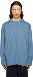 Y-3 Blue Loose Long Sleeve T-Shirt