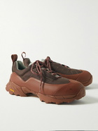 ROA - Katharina Rubber and Leather-Trimmed Mesh Hiking Sneakers - Brown