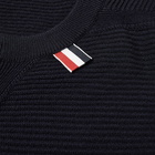 Thom Browne Diagonal Stitch Four Bar Stripe Merino Crew Neck