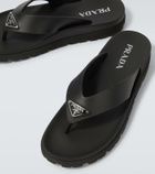 Prada Logo thong sandals