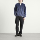 Dime Men's Mohair Double Zip Knit in Midnight Blue