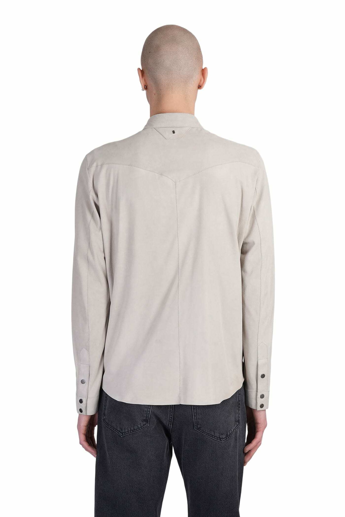 Salvatore Santoro Leather Jacket In Grey Leather