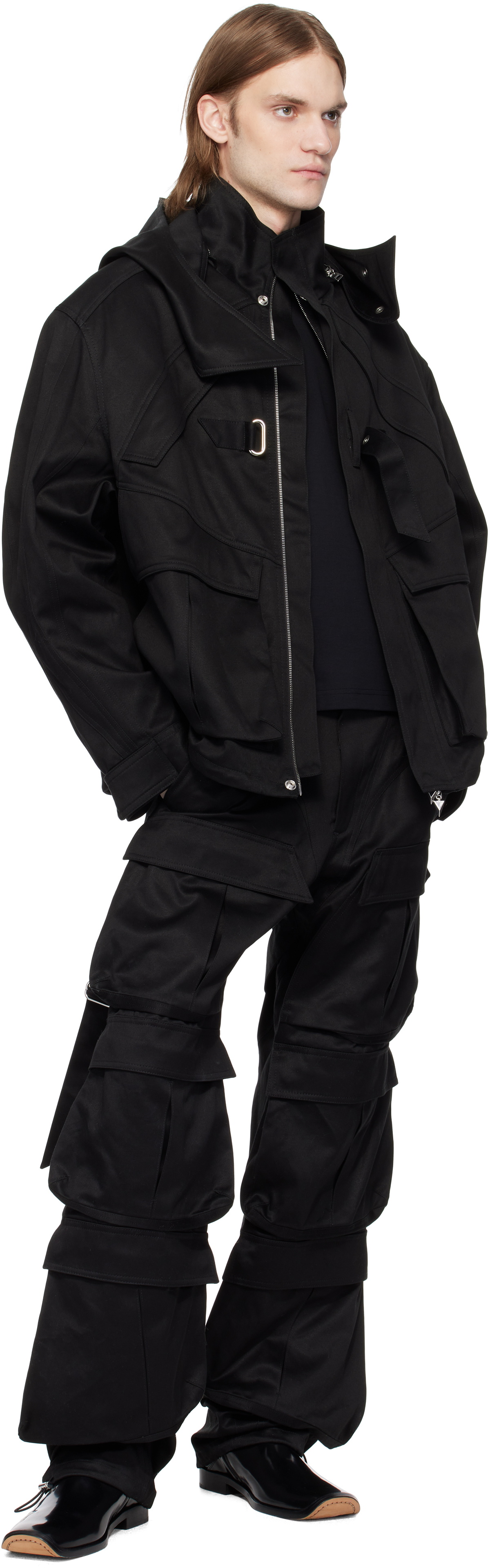 Mugler Black Relaxed-Fit Cargo Pants