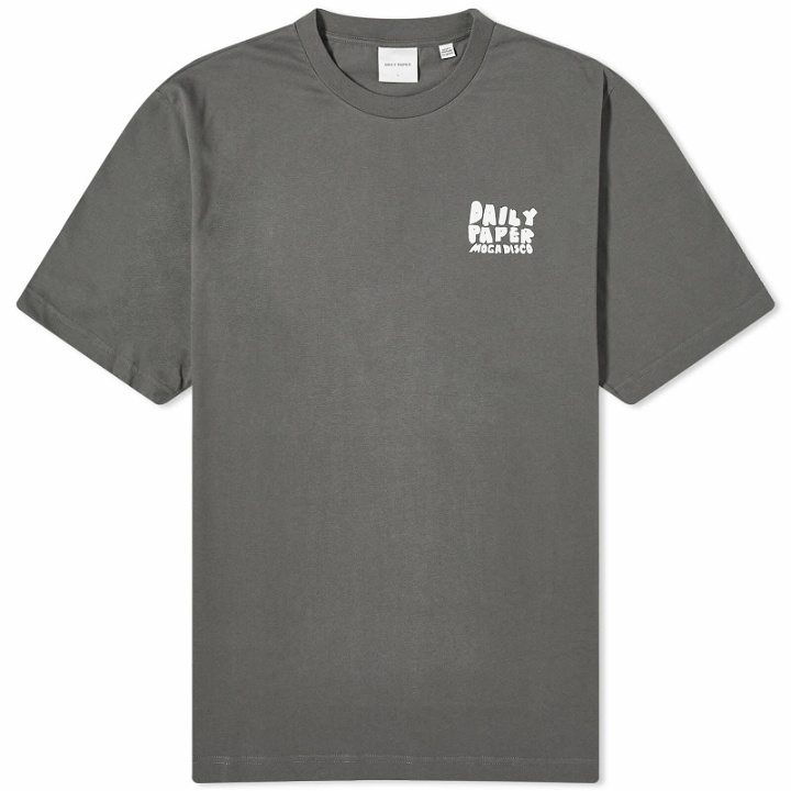 Photo: Daily Paper Men's Hailm Moga Disco T-Shirt in Ash Grey