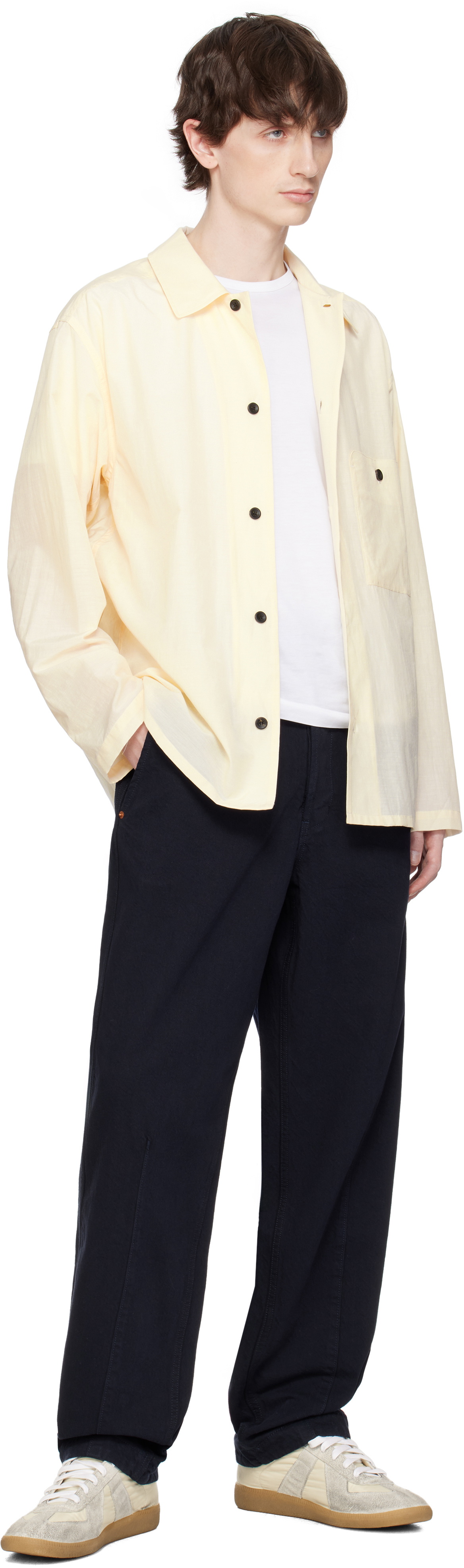 DOCUMENT Off-White Italian Cotton French Shirt