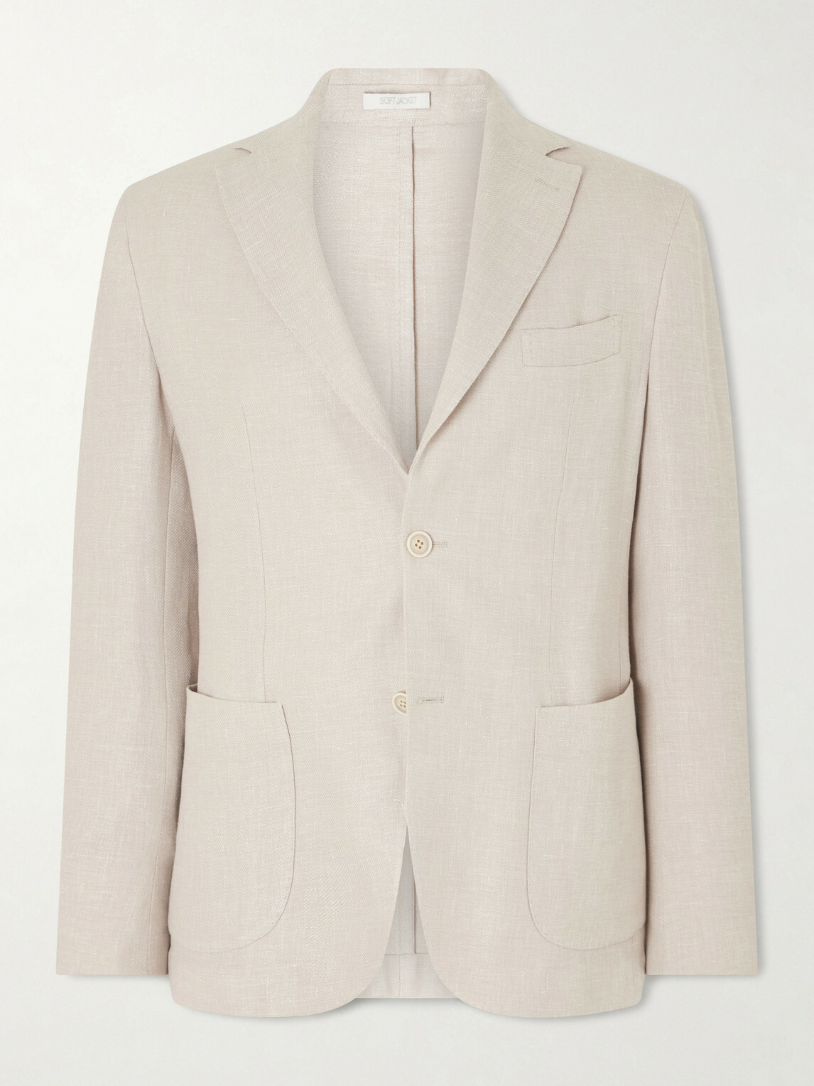Eleventy - Stretch Linen, Wool and Silk-Blend Suit Jacket - Neutrals