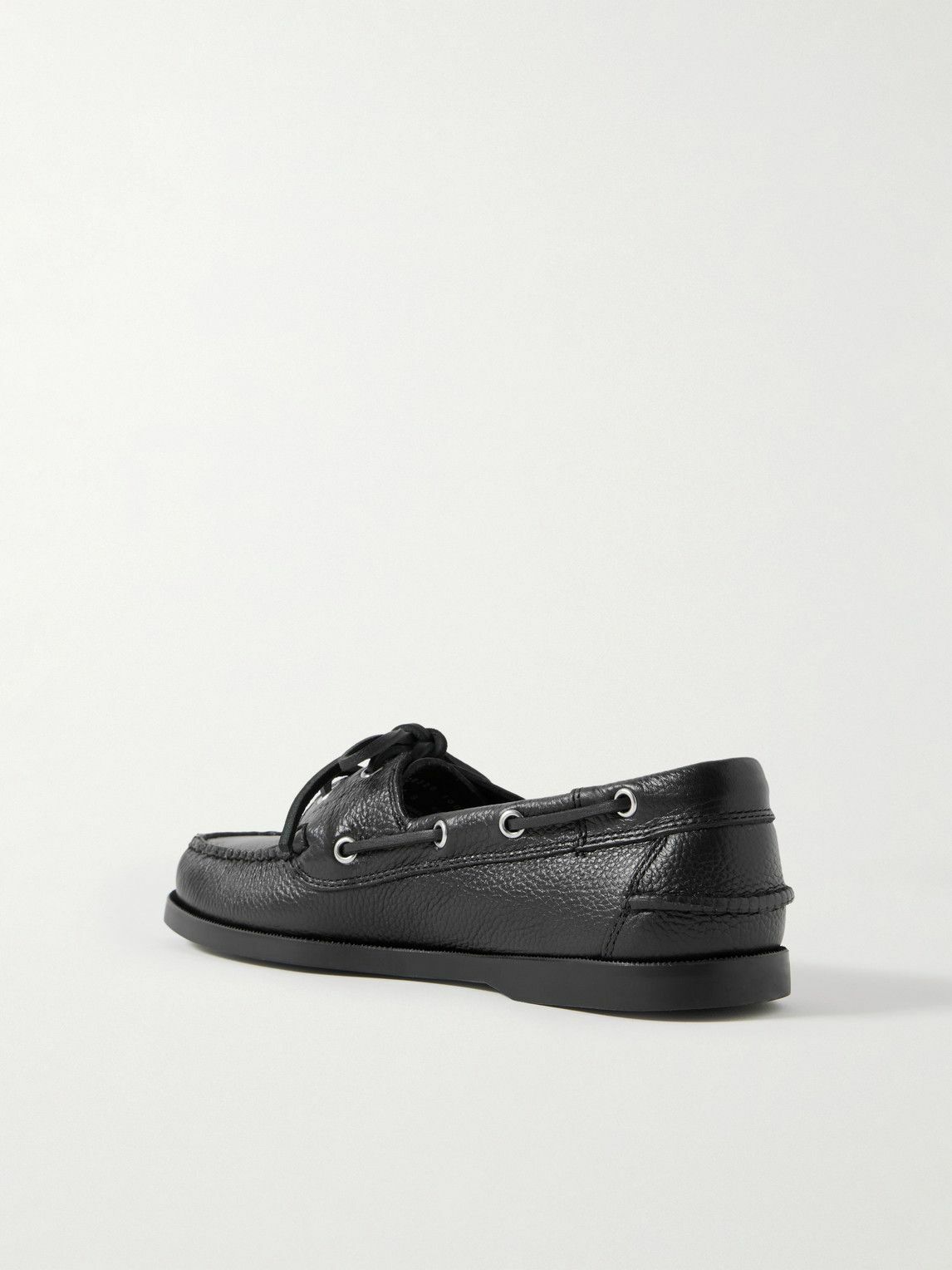 G.H. BASS - Jetty II Full-Grain Leather Boat Shoes - Black