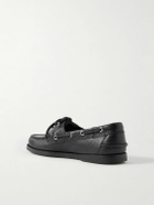 G.H. BASS - Jetty II Full-Grain Leather Boat Shoes - Black
