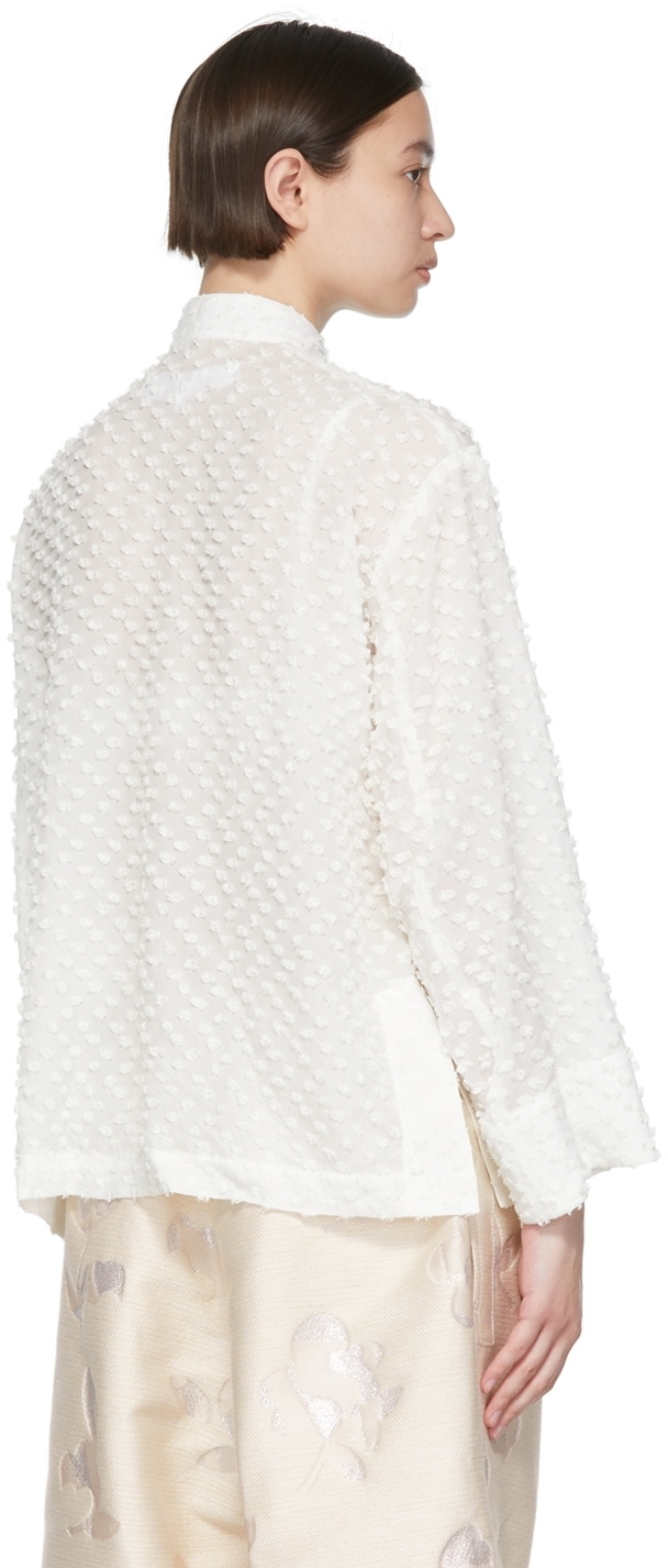 Tricot Comme des Garçons White Cupro Jacket