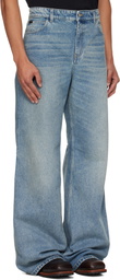 Courrèges Blue Hammer Baggy Jeans