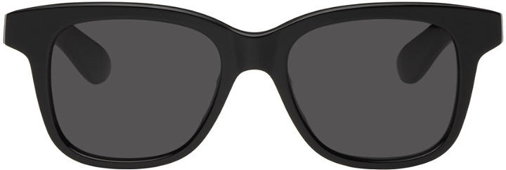 Photo: Alexander McQueen Black Angled Square Sunglasses