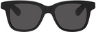 Alexander McQueen Black Angled Square Sunglasses