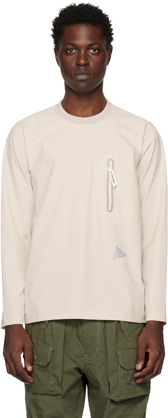 Photo: and wander Off-White Cool Touch Long Sleeve T-Shirt