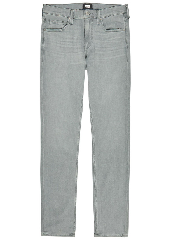 Photo: Paige Federal Slim Straight-leg Jeans Light Grey