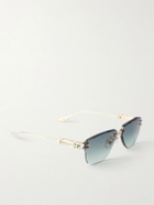 DITA - Hyperlux-2000 Square-Frame Gold-Tone Titanium Sunglasses