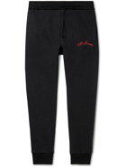 ALEXANDER MCQUEEN - Logo-Embroidered Loopback Cotton-Jersey Sweatpants - Black