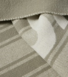 Jacquemus Logo fringed virgin wool scarf