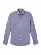 Altea - Mercer Cutaway-Collar Linen Shirt - Blue