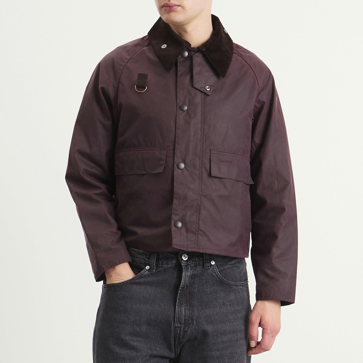 Barbour Men's Spey Wax Jacket in Bordeaux Barbour