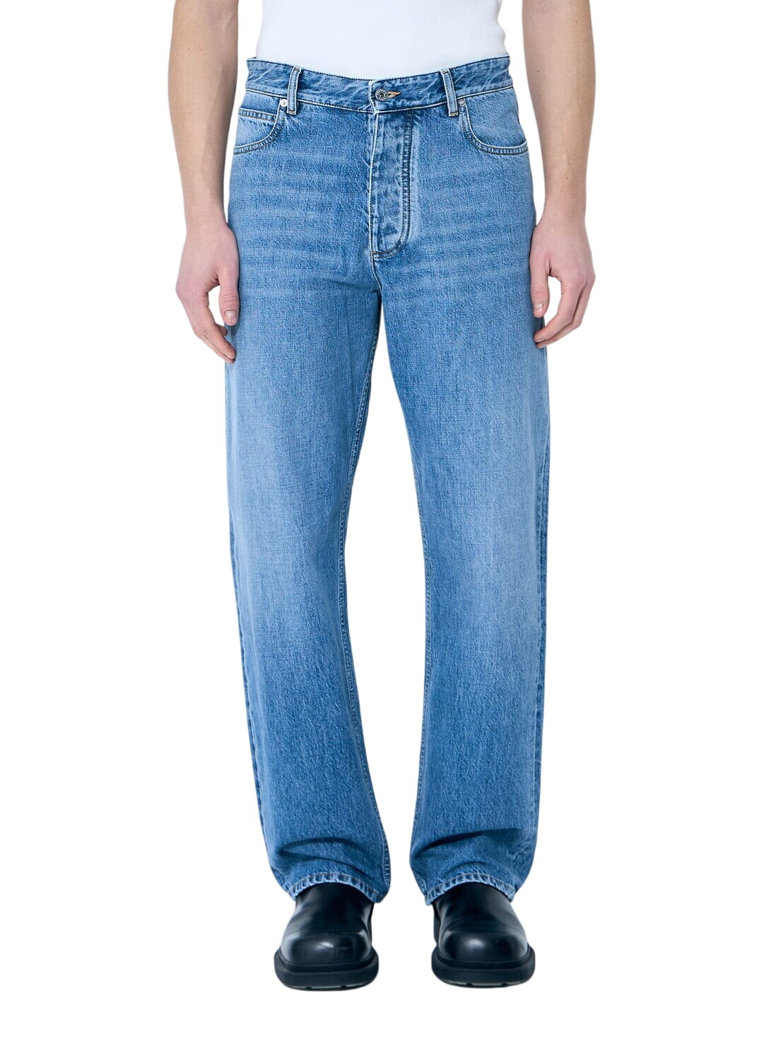 Bottega Veneta Indigo Raw Denim Jeans Bottega Veneta