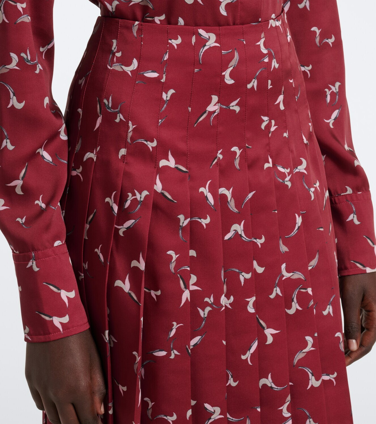 Altuzarra Monti printed pleated midi skirt