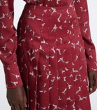 Altuzarra Monti printed pleated midi skirt