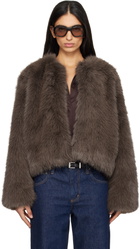 Citizens of Humanity Brown Esme Faux-Fur Jacket