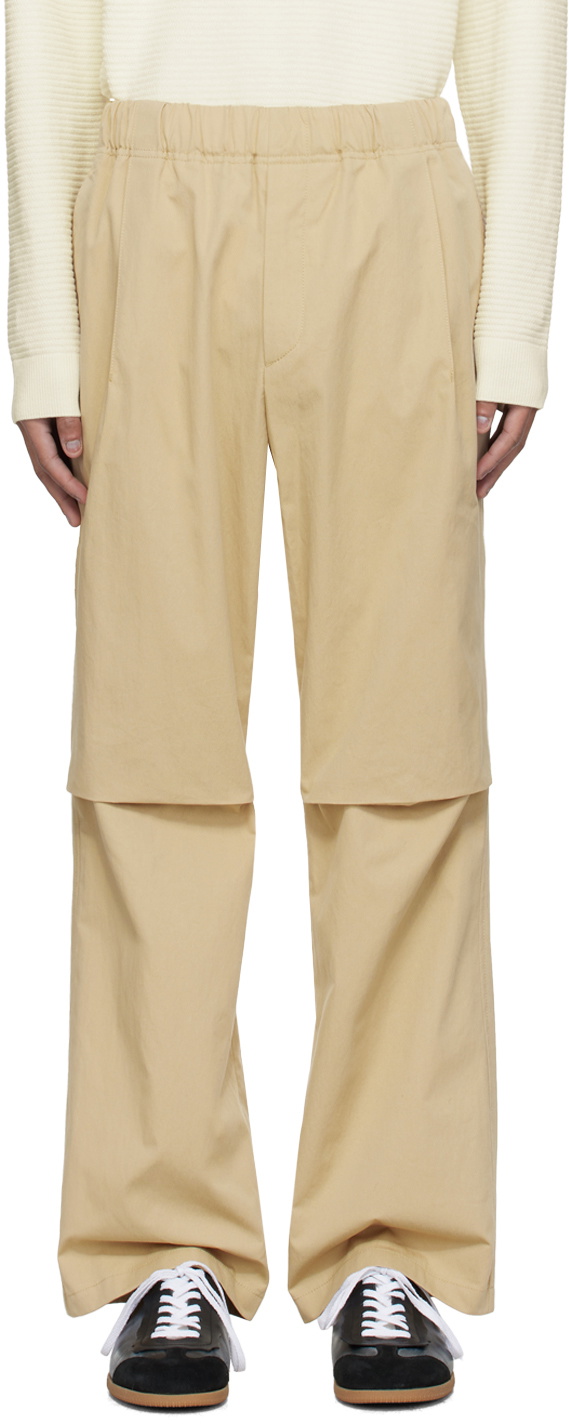 Solid Homme Beige Pleated Trousers Solid Homme