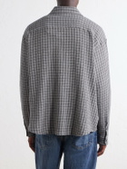 mfpen - Vacation Checked Cotton and Wool-Blend Seersucker Shirt - Gray