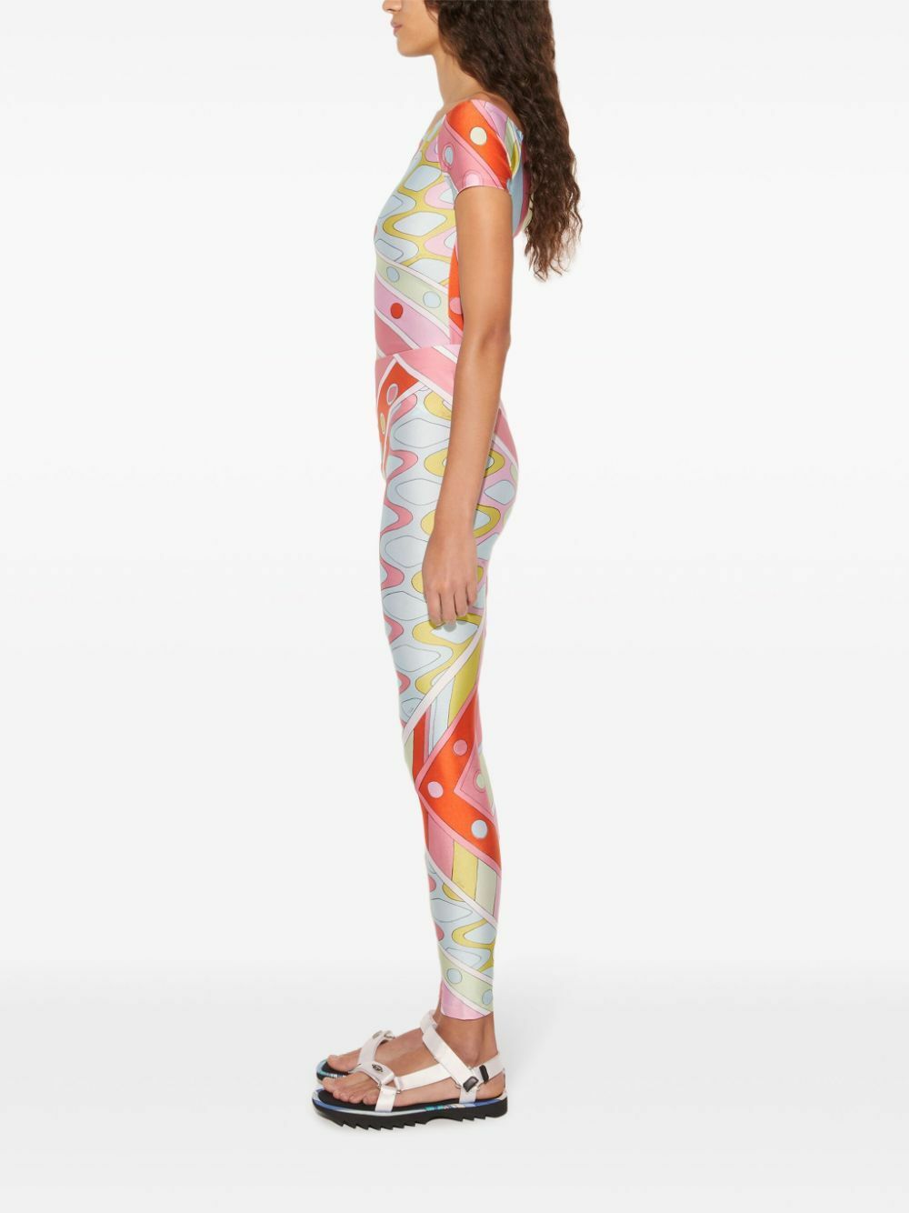 PUCCI Blue Vivara-Print Performance Leggings