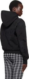 AMIRI Black MA Embroidered Hoodie