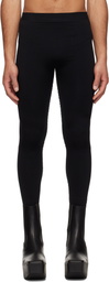 Rick Owens Black Hollywood Active Knit Leggings