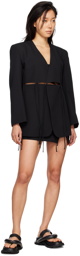 Yuzefi Black Wrap Miniskirt